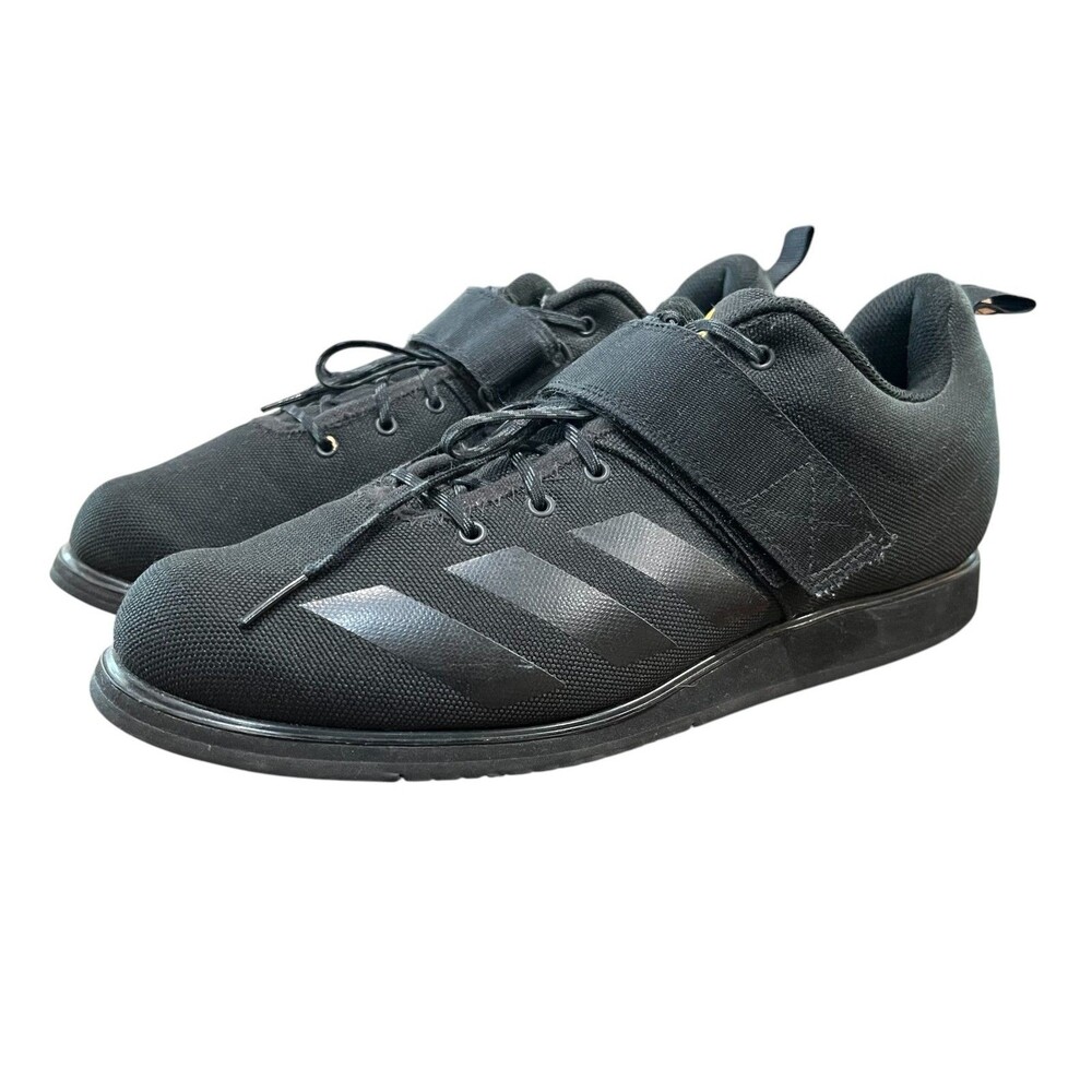 ADIDAS Men's Black PowerLift 4 Weightlifting Shoes  US 12.5  Primegreen GZ2864